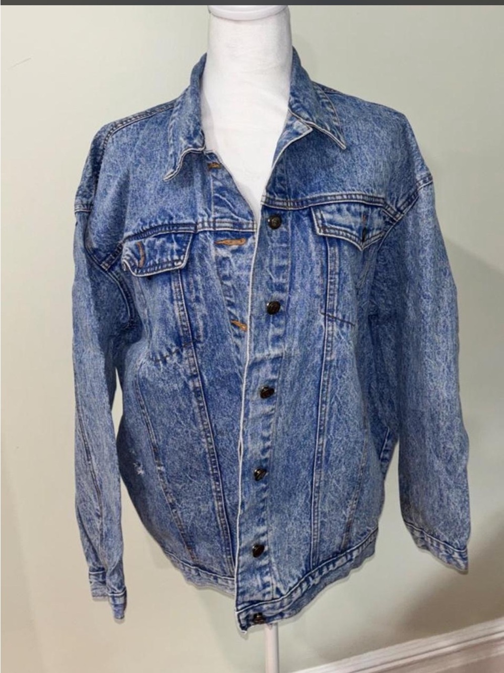 Men's Light Blue Washed Denim Jacket - Casual Shirt Jacket